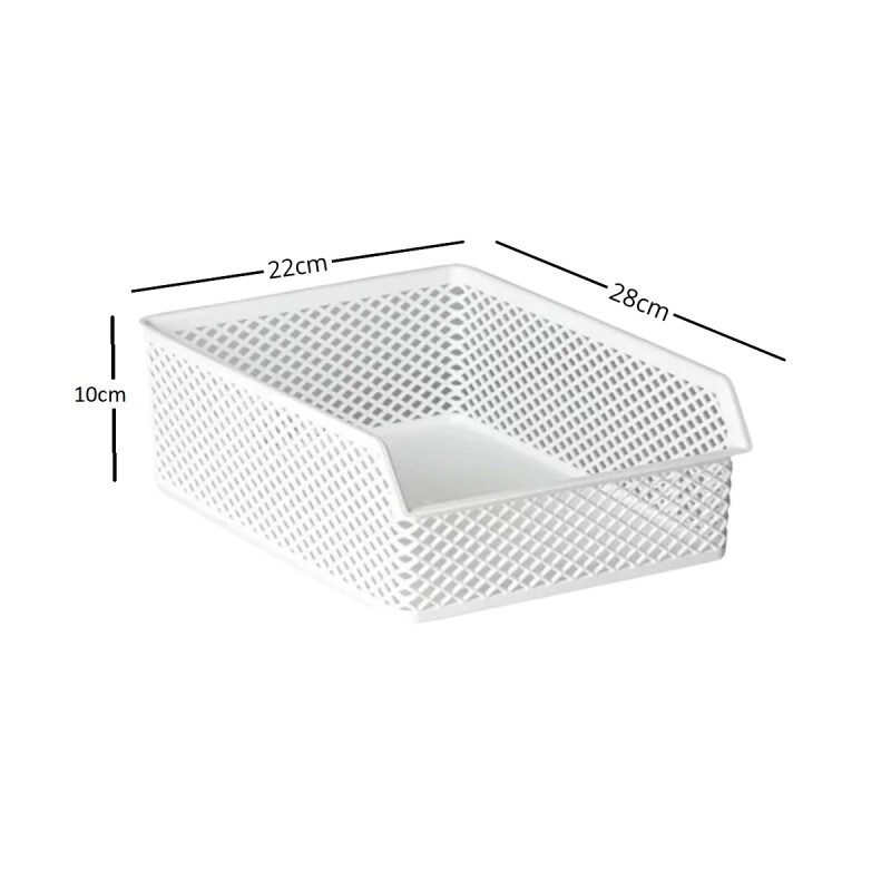 Organizador calado línea apilable M BLANCO