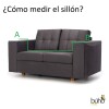 Funda Sillón 2 Cuerpo Estampada Ladrillos