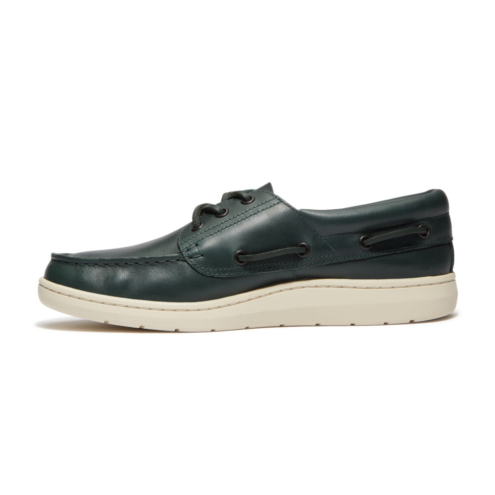Zapatos Naúticos Portofino Pier Hombre Dark Green Full Grain