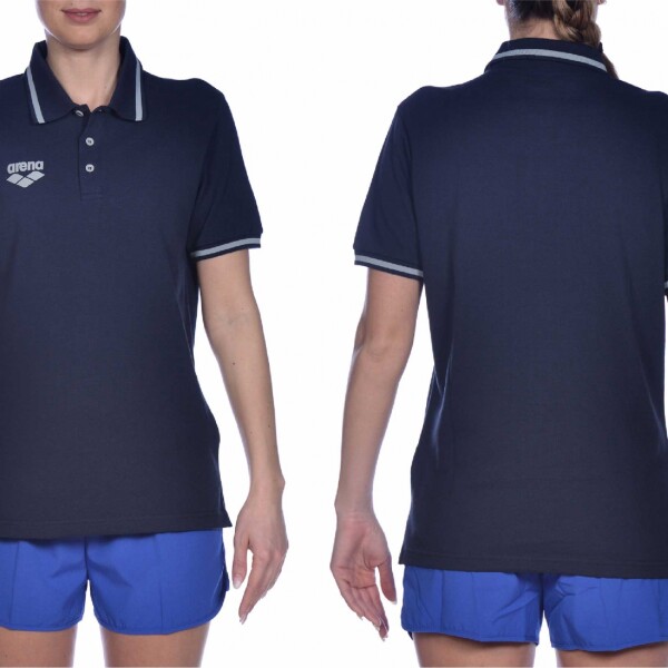 Remera Deportiva Unisex Arena Teamline Short Sleeve Polo Azul Marino