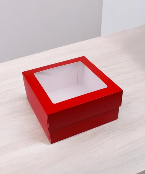 Caja 20x20x9,5 c/visor. - ROJO Caja 20x20x9,5 c/visor. - ROJO