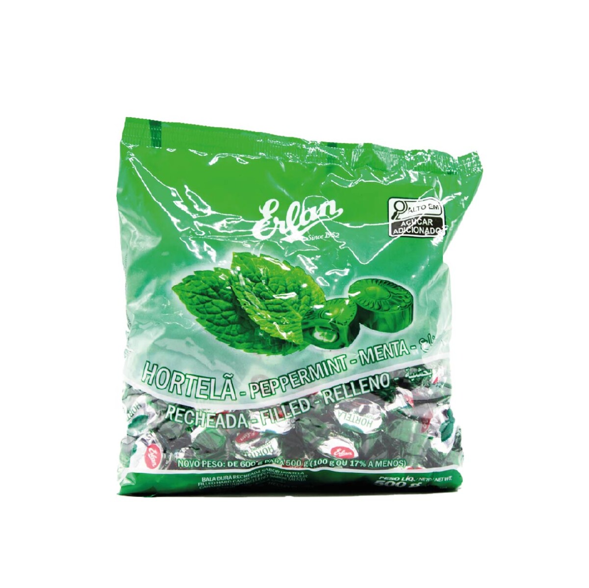 CARAMELO ERLAN MENTA 500GRS 100PCS 