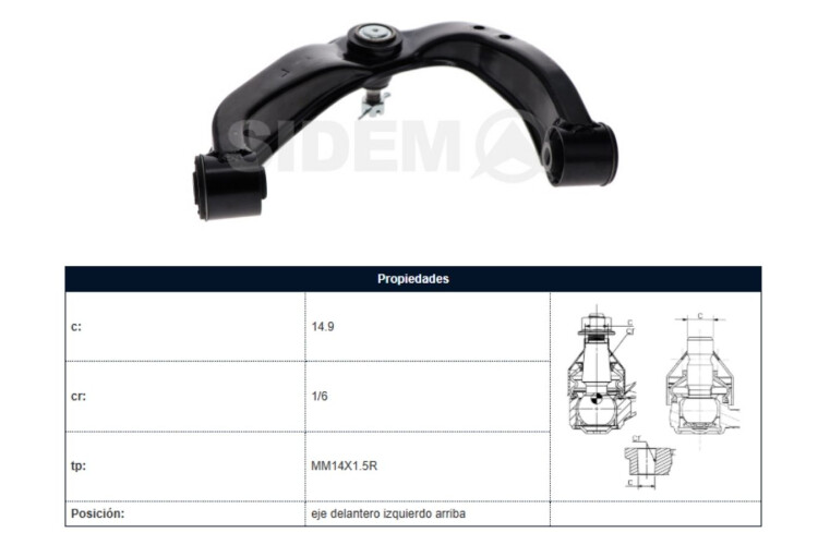 Parilla De Suspension Del Nissan D23 Frontier Np300 18-25 Izq Parilla De Suspension Del Nissan D23 Frontier Np300 18-25 Izq