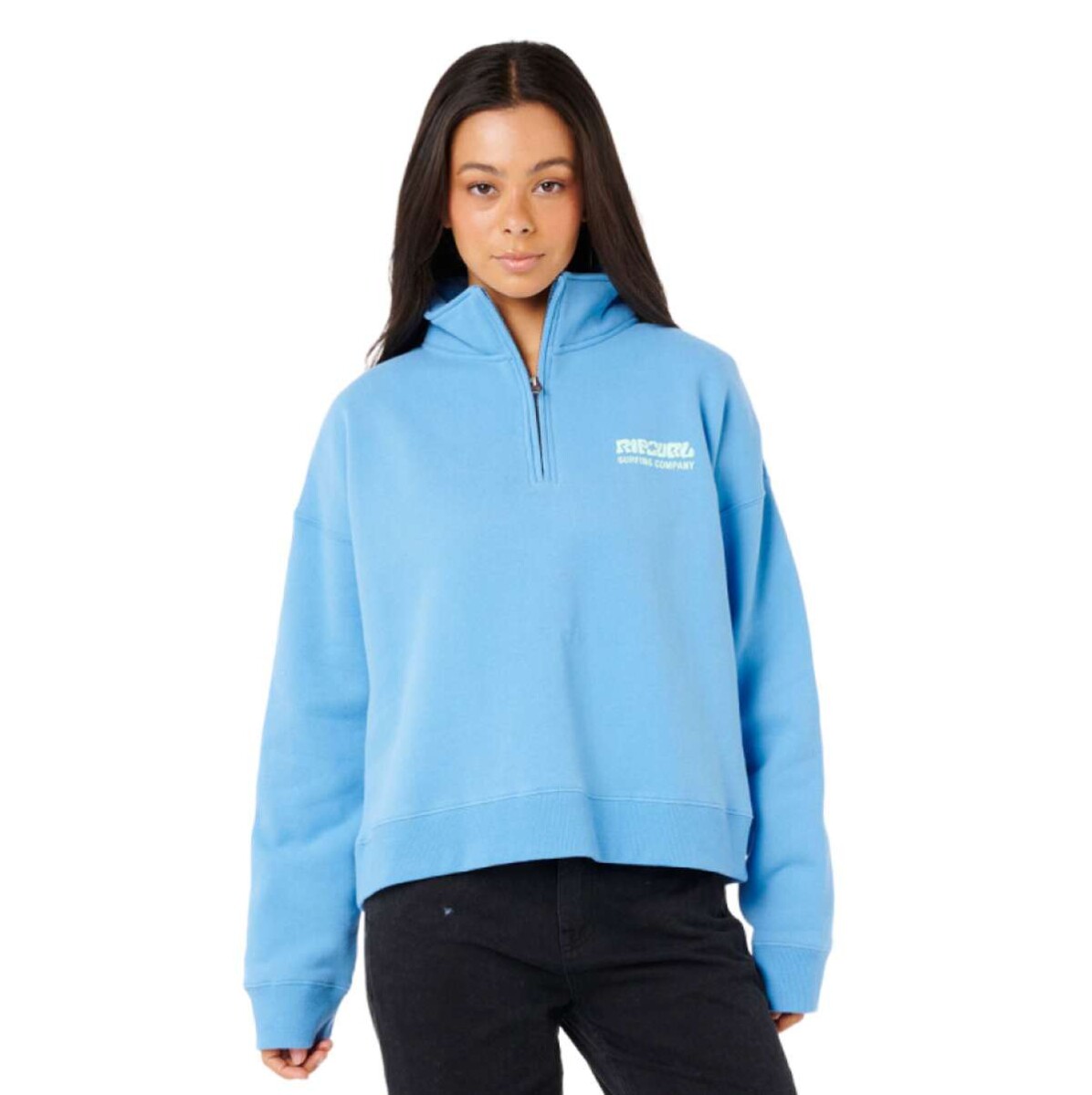Buzo Rip Curl Surf Puff 1/4 Zip - Celeste 