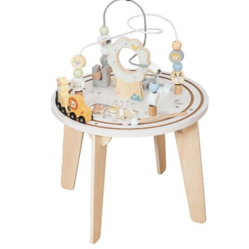 MESA DE MADERA CON ACTIVIDADES SENSORIAL REDONDA MESA DE MADERA CON ACTIVIDADES SENSORIAL REDONDA