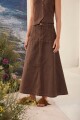 FALDA POMELA DENIM Chocolate