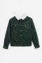 Campera de pana con corderito VERDE