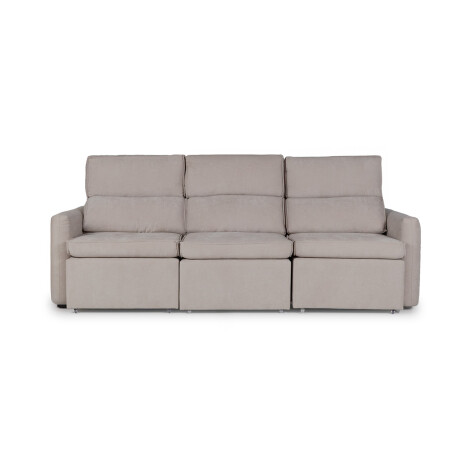 Sofá Santiago (Rebatible) - Tela Microfibra - 3 cuerpos TC 1010 (Beige)