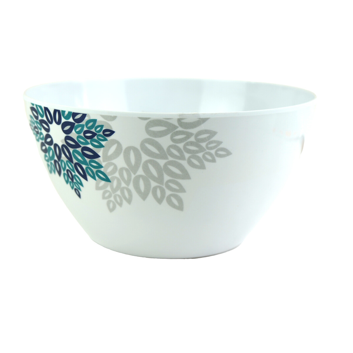 BOWL MELAMINA LINEA FLORAL AZUL-VERDE 8.5´ 21.9X11.5CM 250GR 