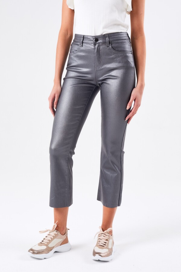 Waxed Crop Flare Plata