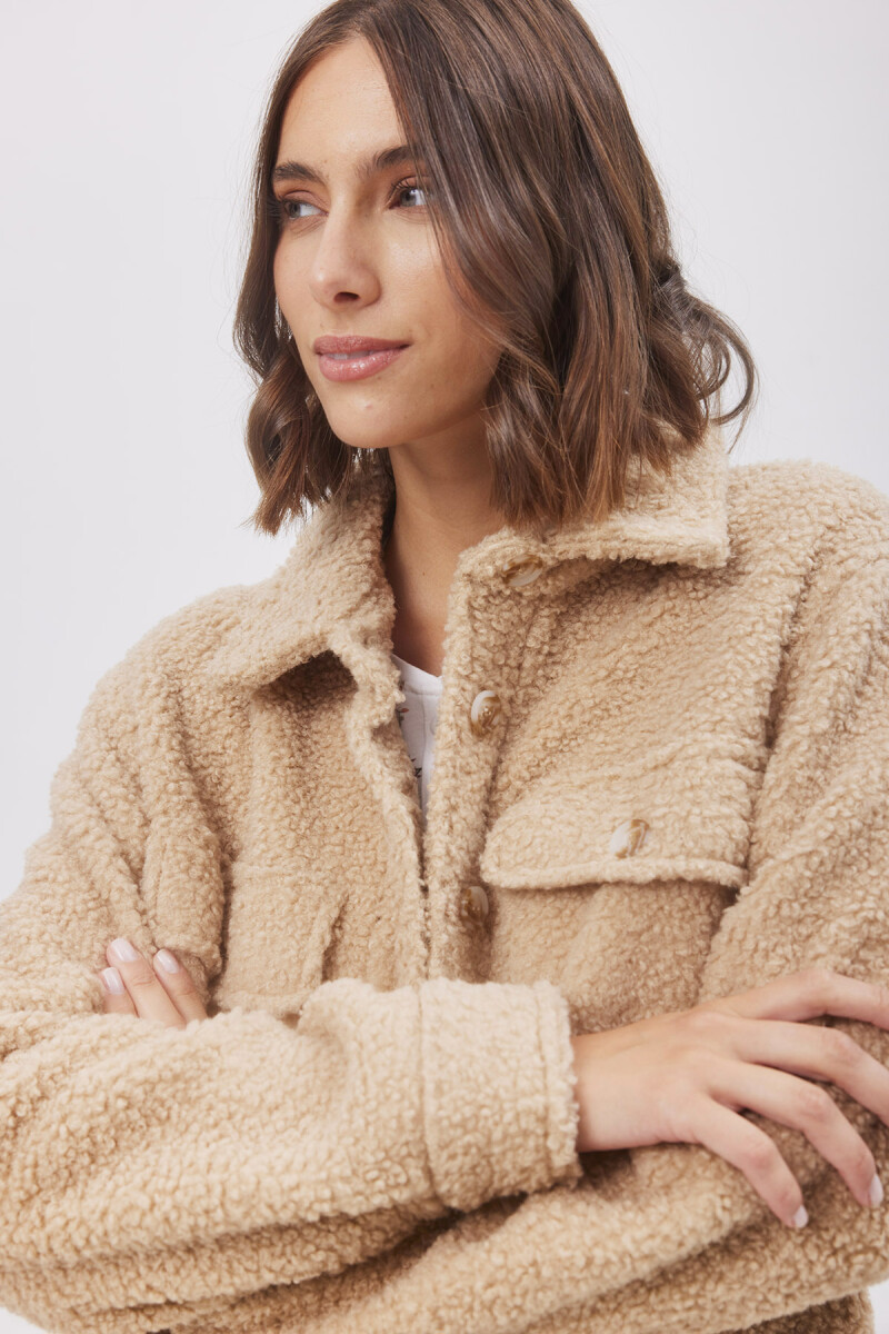 CAMPERA CAMISA DE SHERPA - Beige 