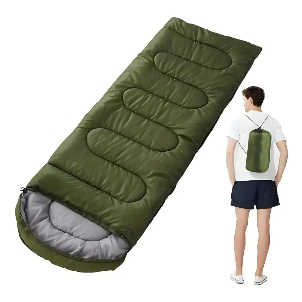 Sobre Bolsa De Dormir Con Capucha Camping VERDE