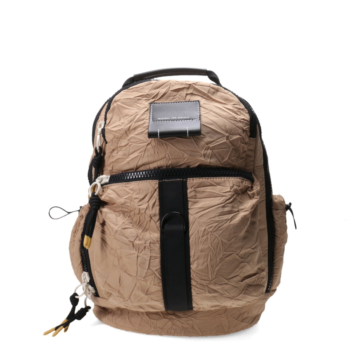 Mochila Miss Carol Karo Con Material Rugoso - Beige 