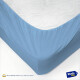 Juego De Sabanas Lisas Calidad Full Algodon Y Microfibra Celeste