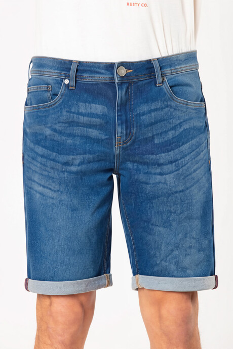 BERMUDA JEAN PARVES Azul Oscuro