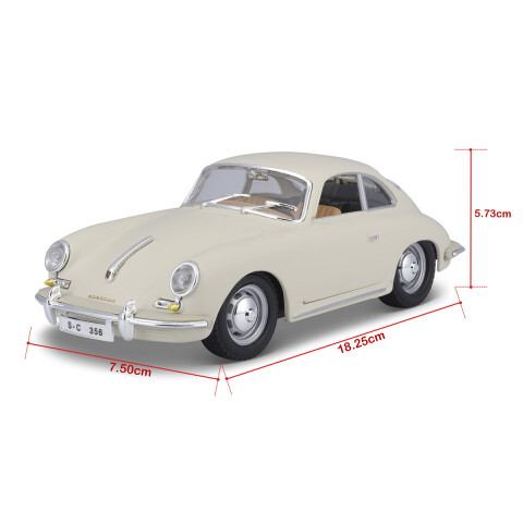 Auto de Colección Bburago Porsche 356B Coupe Año 1961 Escala 1:24 U