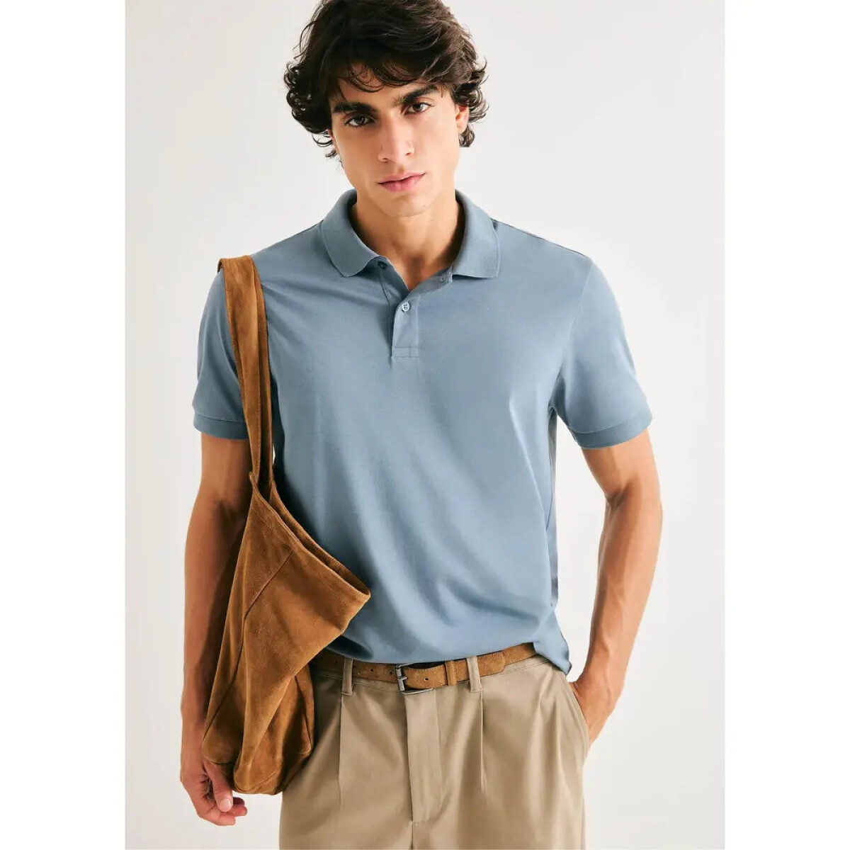 CAMISA POLO MM MASC - AZUL MEDIO 