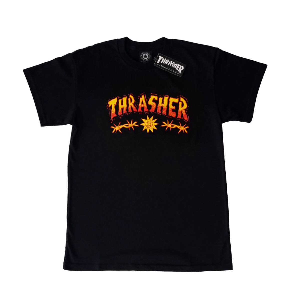 Remera Sketch Thrasher - Negro 