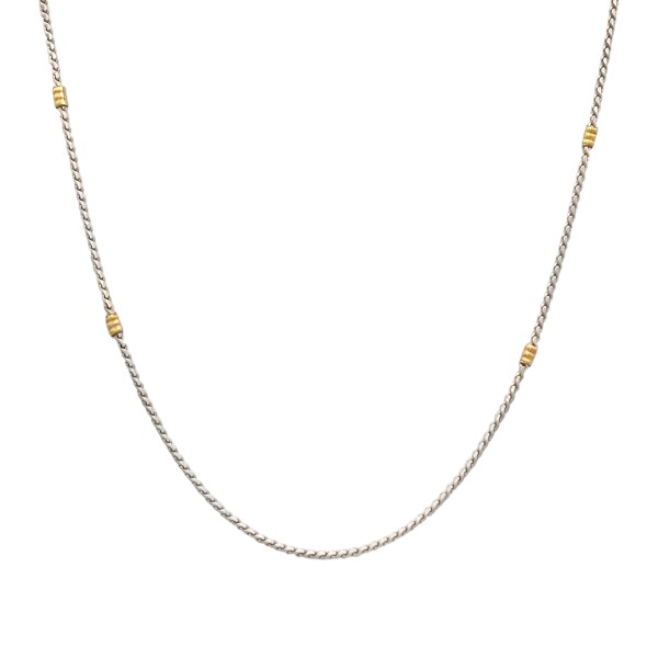 Cadena Grumet-Plata y Oro-CD5021 sinpiedra