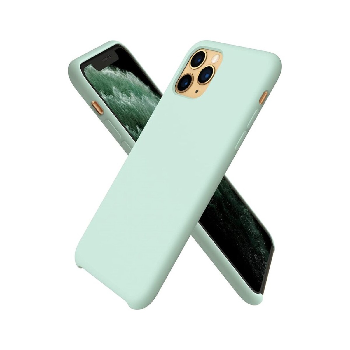 Protector case de silicona para iphone 11 pro Menta