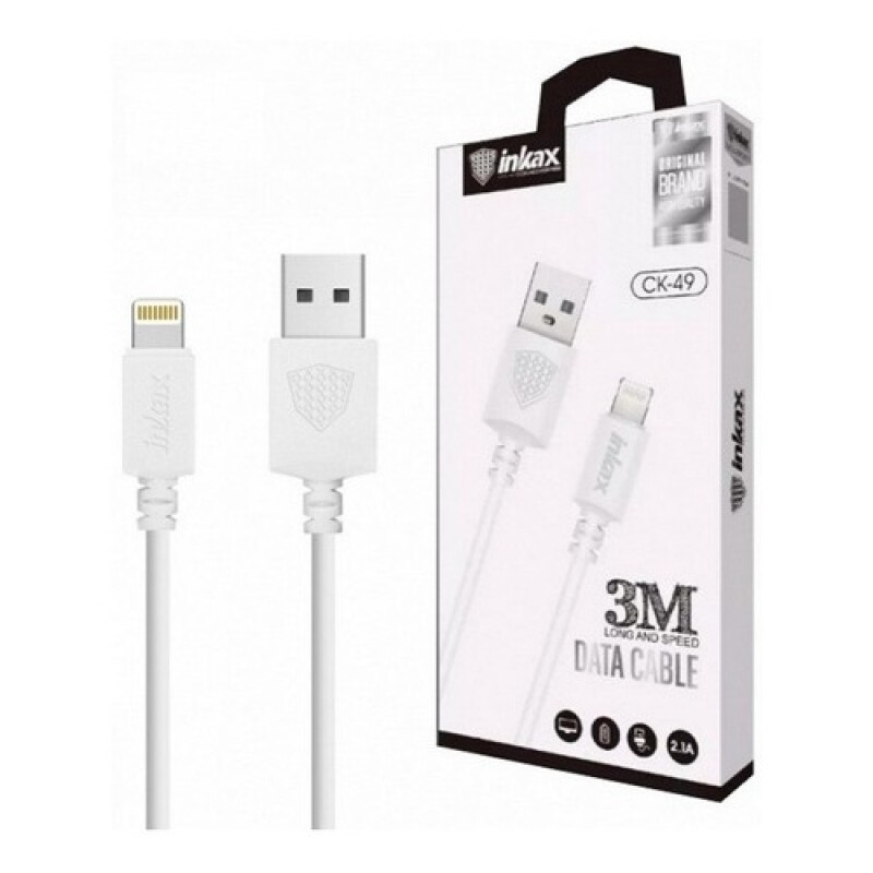 Cable Inkax Iphone X 8 7 6s 6 5s Plus 2.1A 3m Cable Inkax Iphone X 8 7 6s 6 5s Plus 2.1A 3m