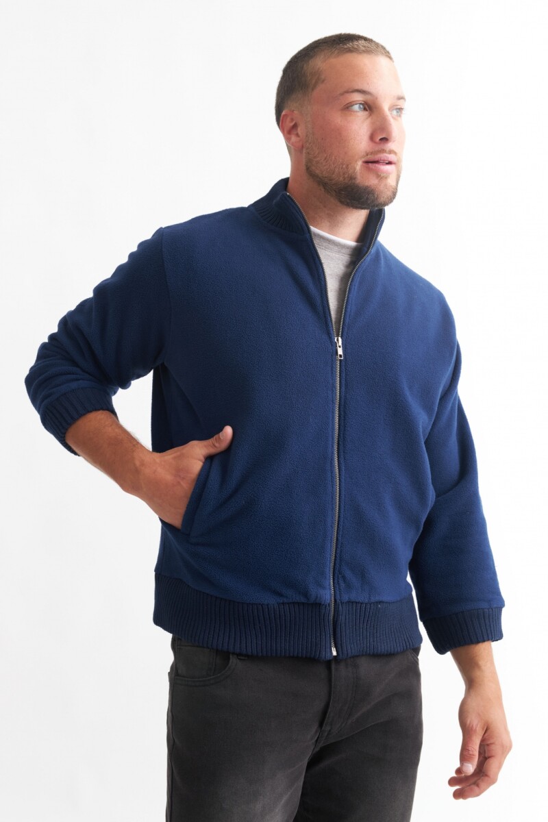Campera de polar AZUL MARINO