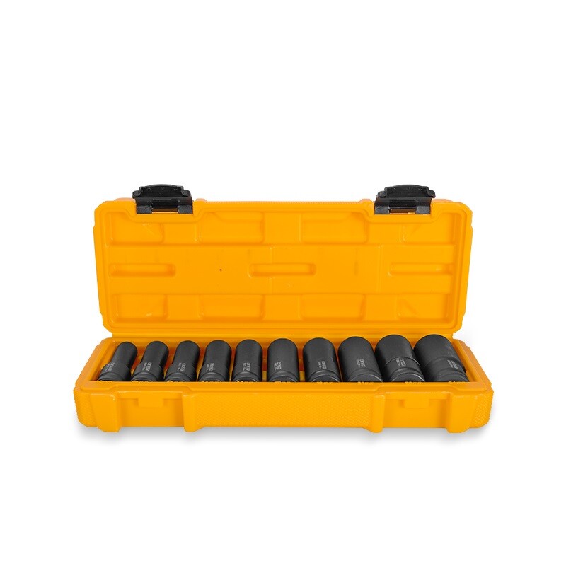 DINGQI JUEGO 10 PIEZAS DADOS DE IMPACTO LARGOS 1/2 PLG CR-MO Dingqi Juego 10 Piezas Dados De Impacto Largos 1/2 Plg Cr-mo