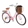 Bicicleta Urbana Rodado 26 con Canasto Vintage Rosa