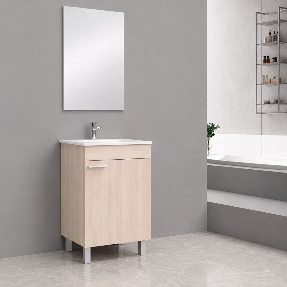 Mueble De Baño de pie beige 50 Cm Con Bacha Mueble De Baño De Pie Beige 50 Cm Con Bacha