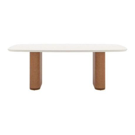 Mesa De Comedor Lintz 184 Linea Mionaco Blanco/Marron