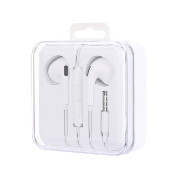 Auriculares de cable blanco