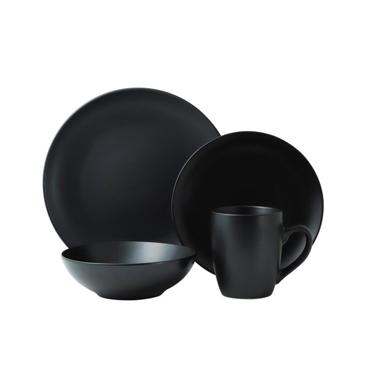 SET 16 PIEZAS STONEWARE D27-21-18/410ML MONO BLACK THOMSON 