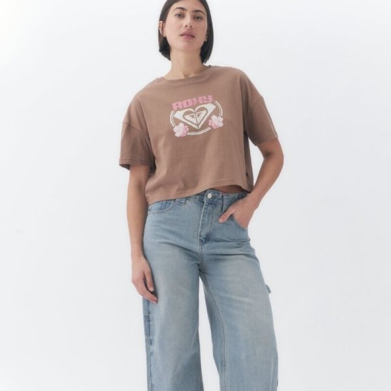 Remera Roxy Algodón Marron
