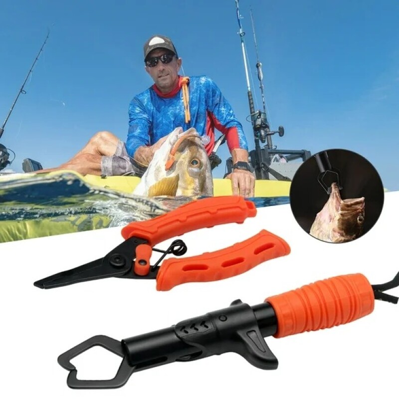 Set Kit De Pesca Pinza + Alicate De Anzuelos Mosquetón Set Kit De Pesca Pinza + Alicate De Anzuelos Mosquetón