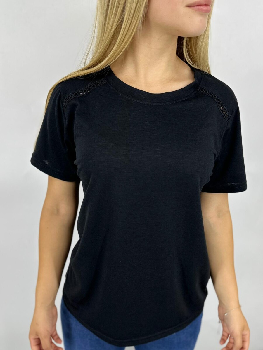 T-SHIRT SLOWLY C225 - NEGRO 