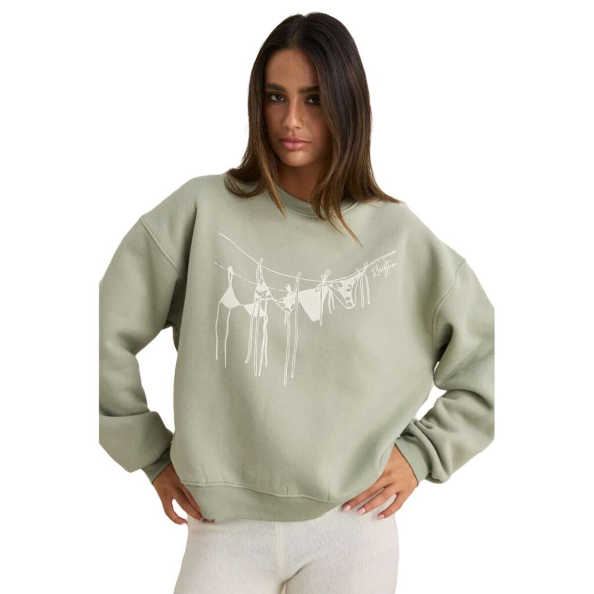 Buzo Rhythm Melia Crew Neck Fleece - Verde 