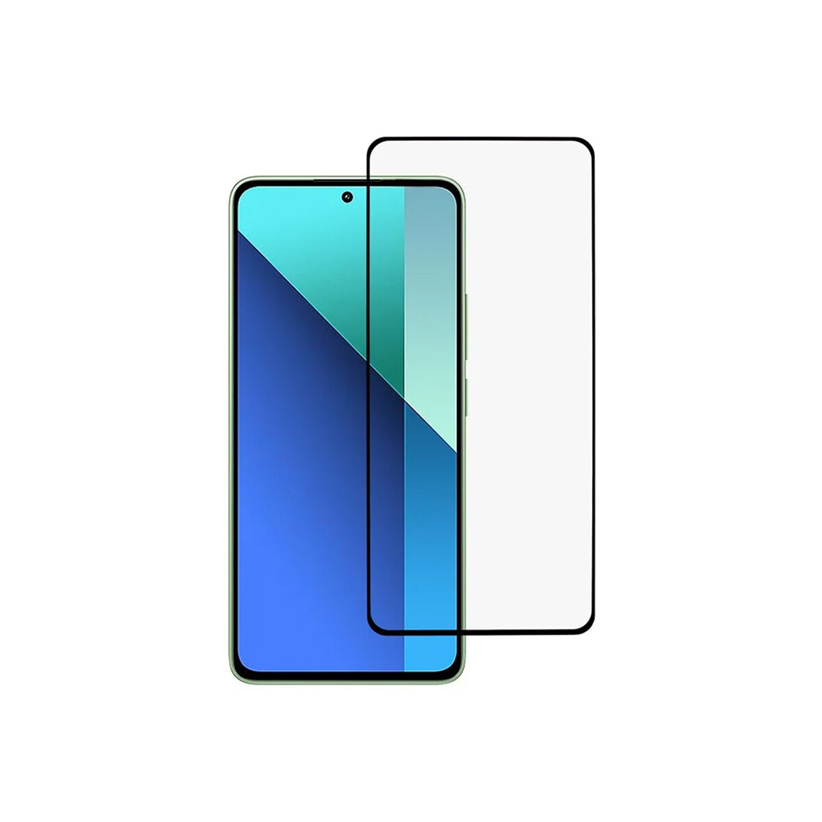 Vidrio templado 9D Xiaomi Redmi Note 13 borde color negro 