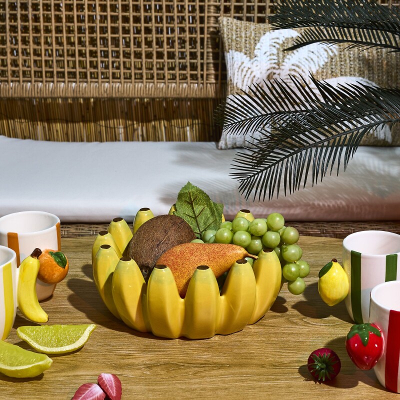 Fuente de ceramica para frutas Modelo Bananas Fuente De Ceramica Para Frutas Modelo Bananas