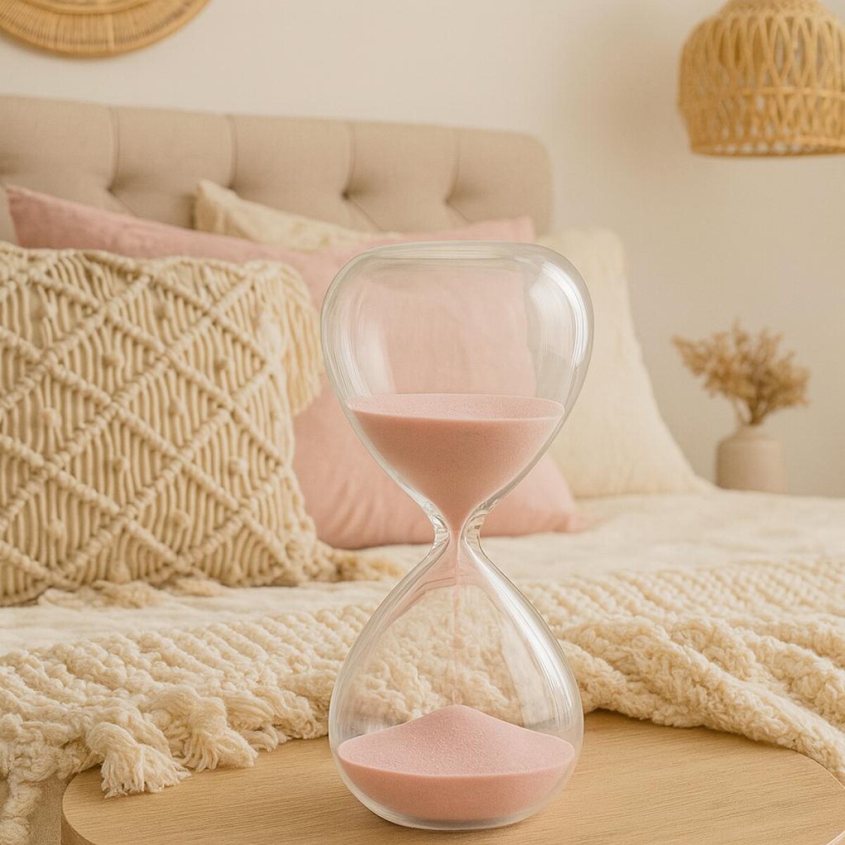 Reloj de Arena Deco 60 Minutos - 1 Hora - Rosa Pastel 