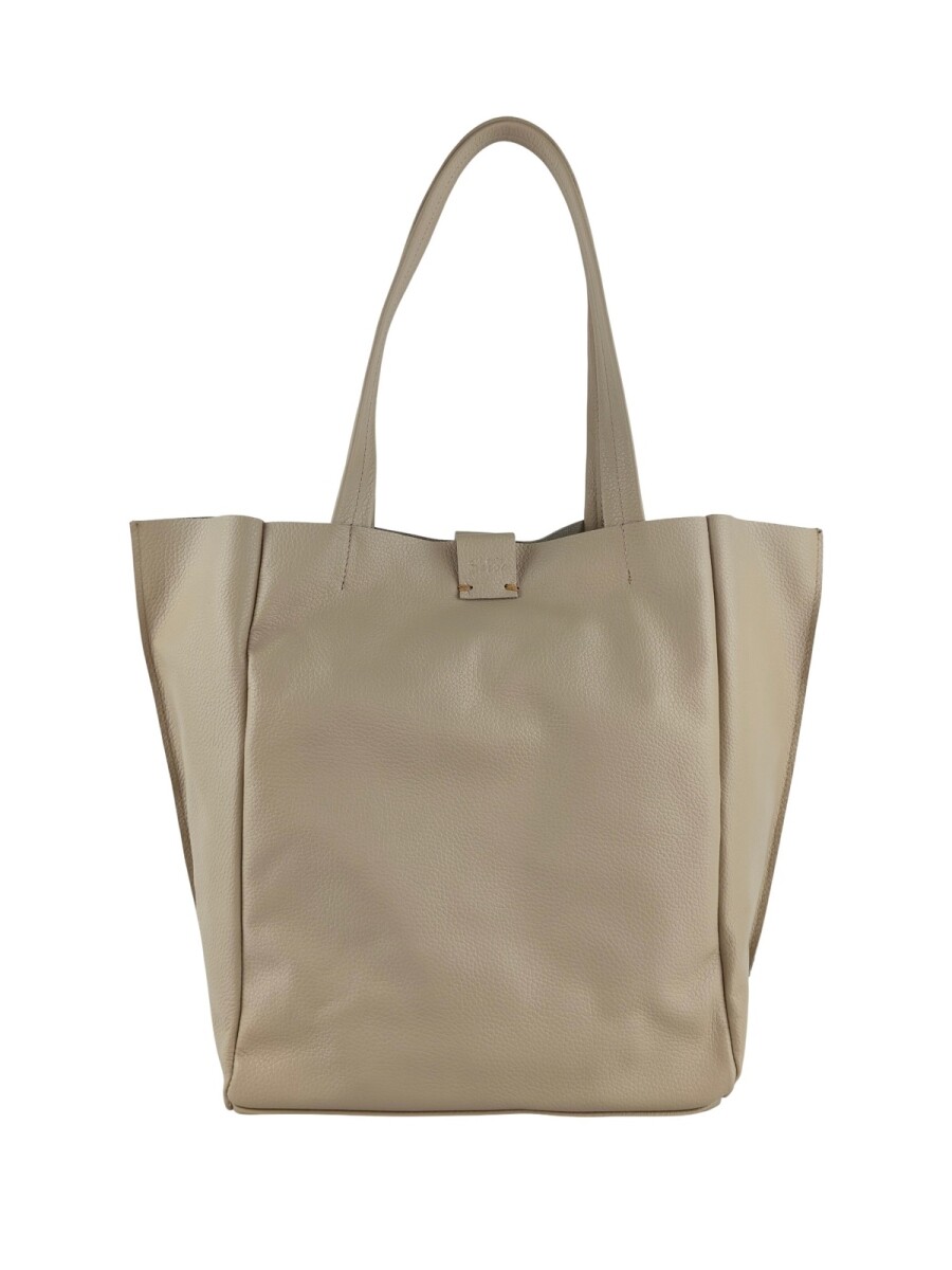 Tote Bag de cuero - Beige 