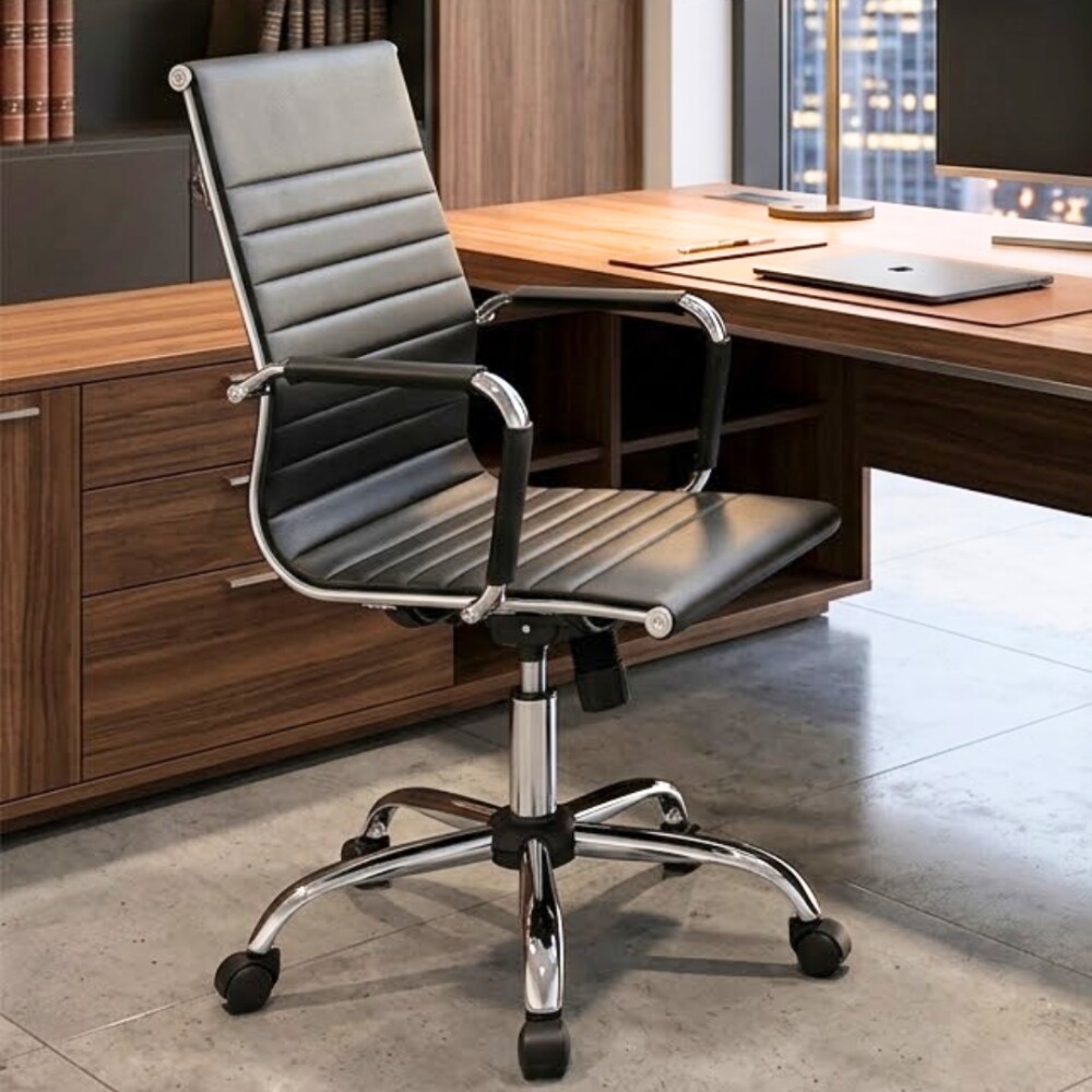 Silla De Escritorio Giratoria Asiento Acolchonados - Inox Silla De Escritorio Giratoria Asiento Acolchonados - Inox