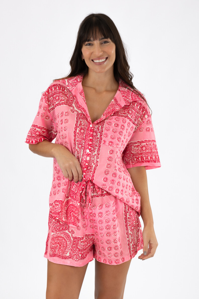 Pijama block - Rosado 