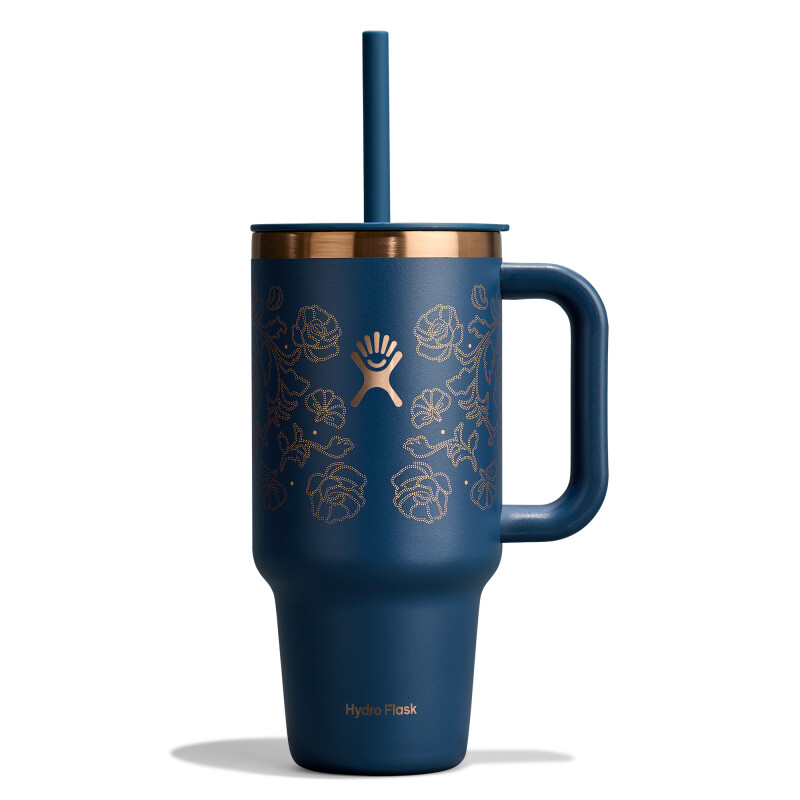 32 oz Travel Tumbler Western Dark Blue