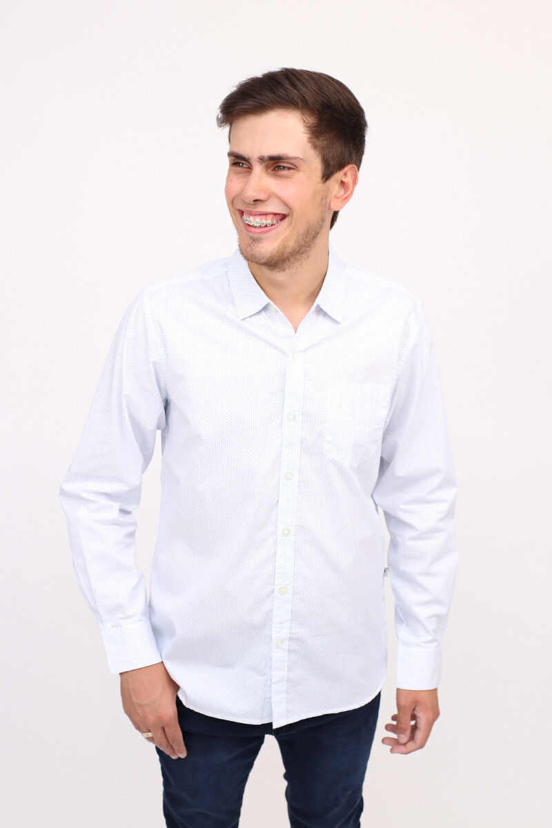 Camisa Manga Larga Regular Fit Blanco