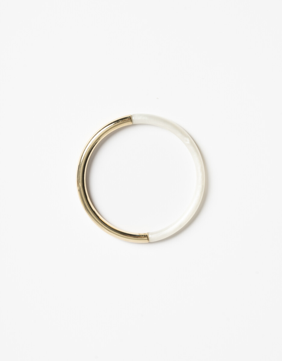 Pulsera Rígida Metal Y Acrílico 