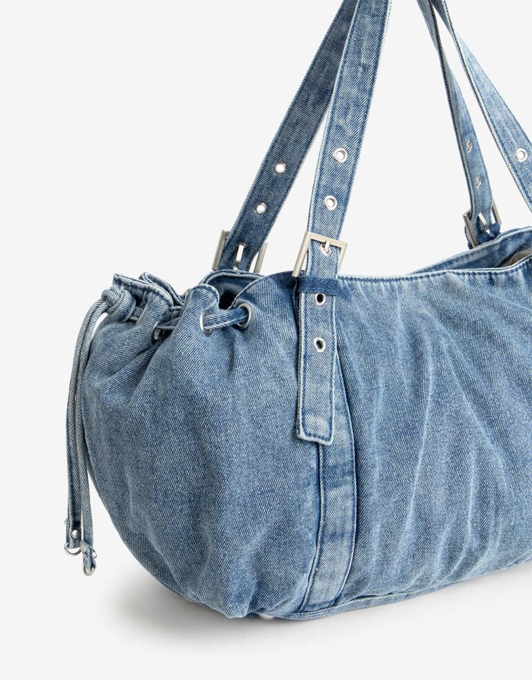 City Cartera Formato Baguette - Azul Oscuro