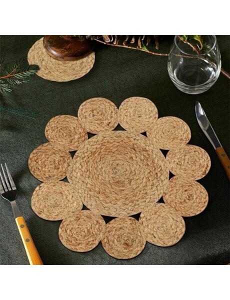 INDIVIDUAL D36CMS JACINTO DE AGUA DISEÑO FLOR NAT. INDIVIDUAL D36CMS JACINTO DE AGUA DISEÑO FLOR NAT.