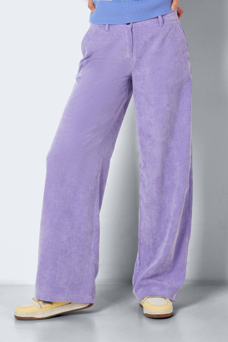 Pantalón Pinola Efecto Cotelé Paisley Purple