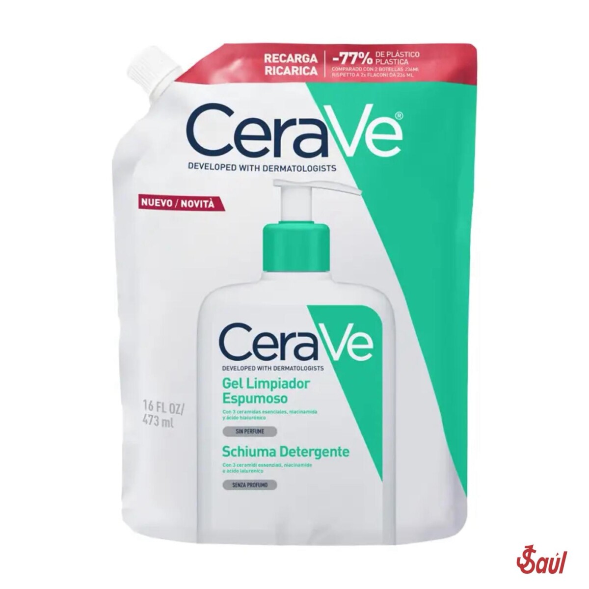 Cera Ve Recarga - Gel Limpiador Espumoso 473ml 