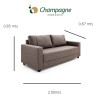 SOFA 3 CUERPOS - TELA PET FRIENDLY GRIS OSCURO SOFA 3 CUERPOS - TELA PET FRIENDLY GRIS OSCURO